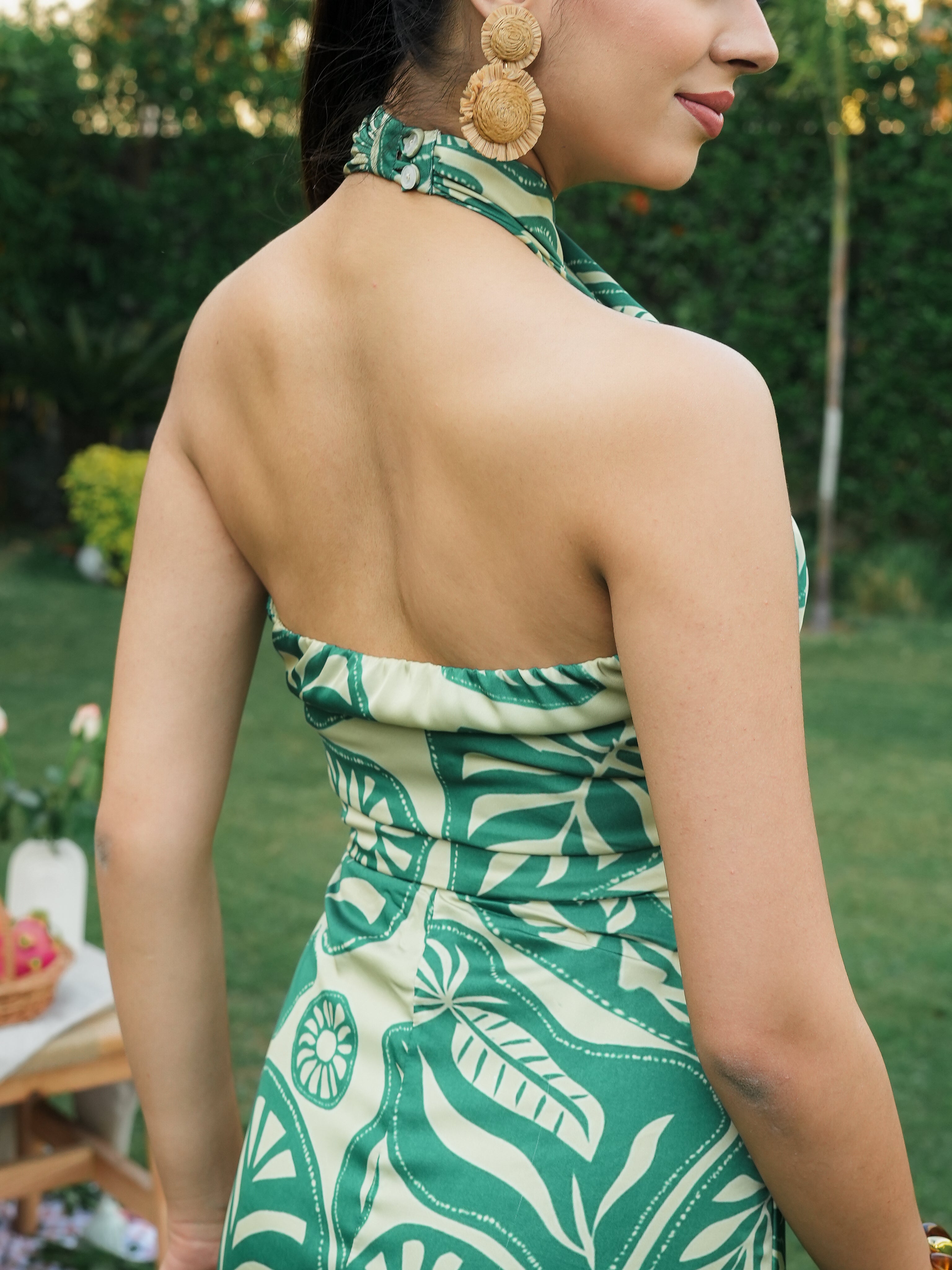 Green Canopy Halter Neck