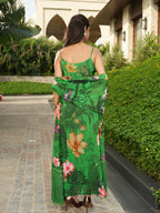 Green jungle dress with dupatta