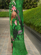 Green jungle dress with dupatta