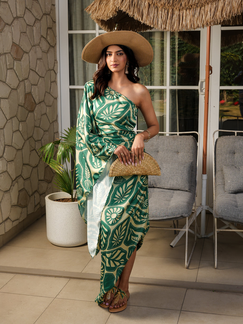 Green Canopy One Shoulder