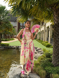 Blush Rush corset with Drape
