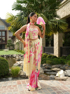 Blush Rush corset with Drape
