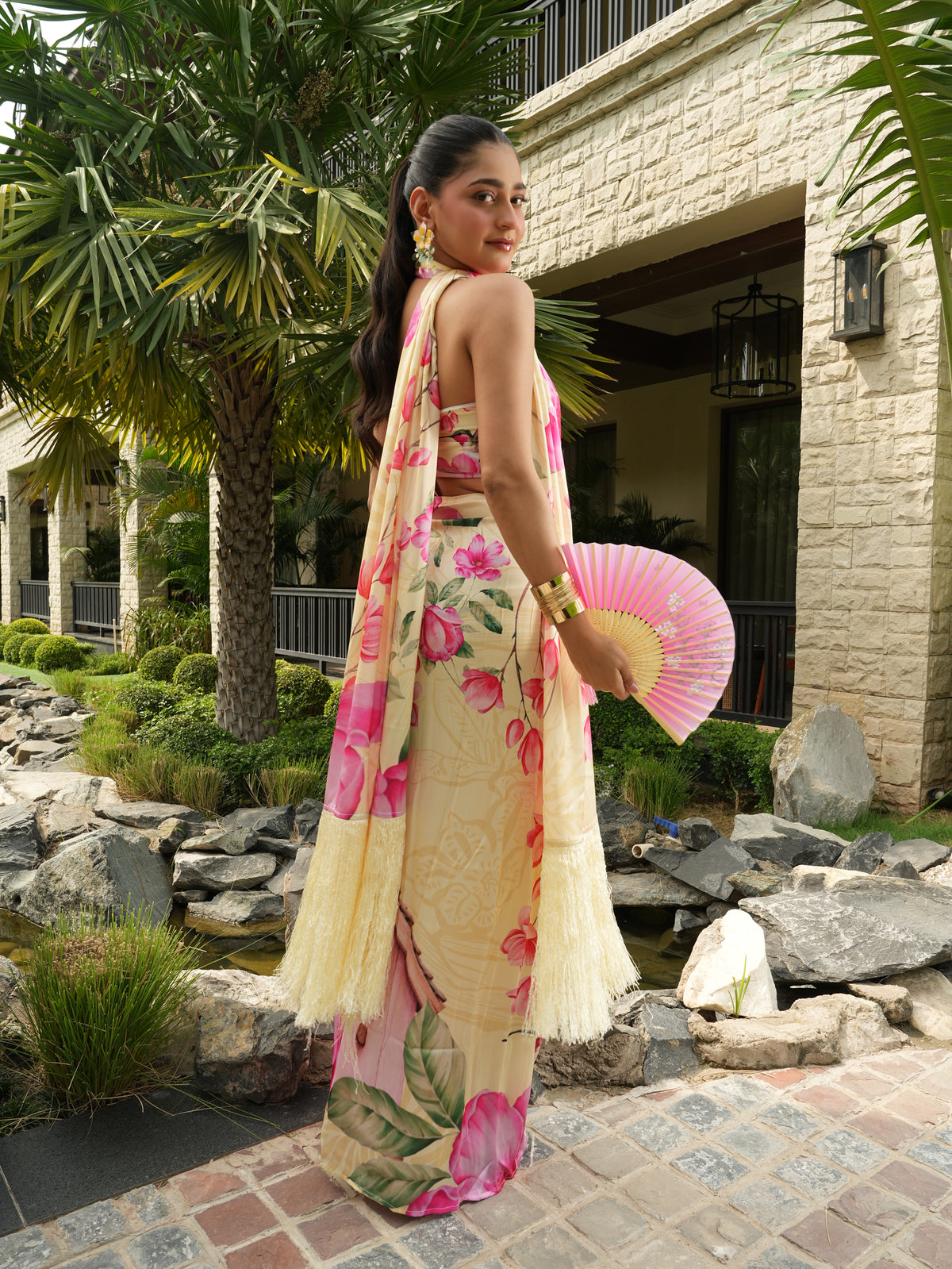 Blush Rush corset with Drape