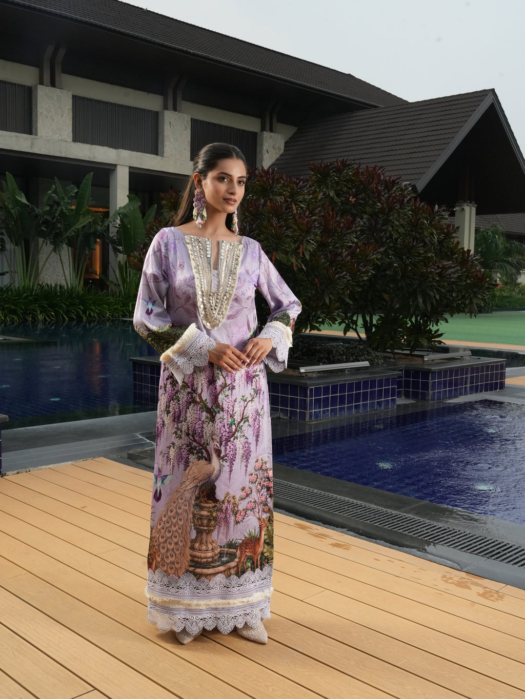 Plum Peacock Kaaftan