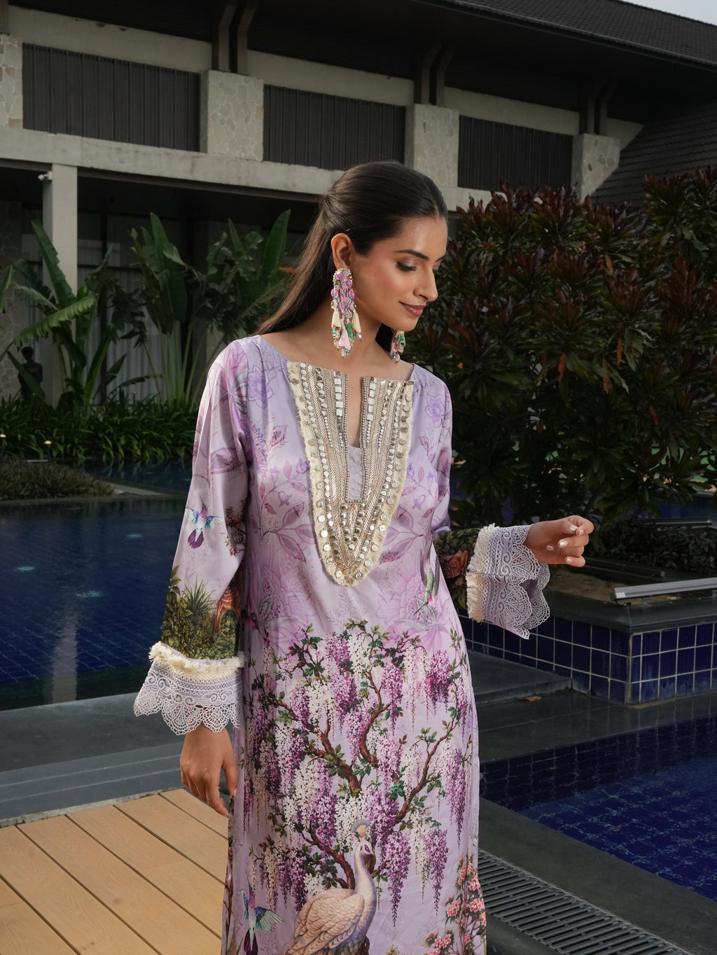 Plum Peacock Kaaftan